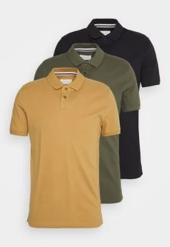 Pier One 3 PackPoloCamel/Khaki/Black Uomo T-shirt E Polo PI922P05T-B11