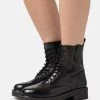 Pier One Leather Stivaletti Con PlateauBlack Donna Stivaletti PI911N09R-Q11
