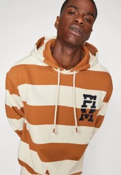 Pier One Hoodie Felpa Con CappuccioOff-White/Brown Uomo Maglieria E Felpe PI922S0HY-A11 -Pier One Moda Outlet 1907007b8d674e5b9e4f12e3a7f9e44c