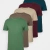 Pier One 5 PackT-Shirt BasicGreen/Beige/Khaki Uomo T-shirt E Polo PI922O0QX-M11