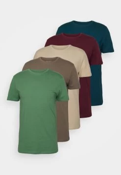 Pier One 5 PackT-Shirt BasicGreen/Beige/Khaki Uomo T-shirt E Polo PI922O0QX-M11