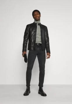 Pier One 2 PackBasic TurtleneckMaglioneBlack/Mottled Light Grey Uomo Maglieria PI922Q06B-Q14