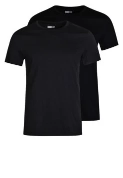 Pier One 2 PackT-Shirt BasicBlack Uomo T-shirt E Polo PI982AA00-Q11