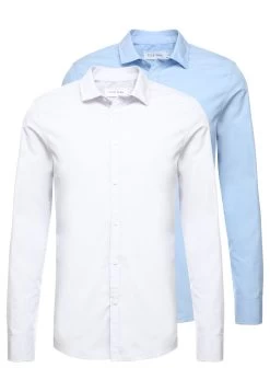 Pier One 2 PackCamicia EleganteWhite/Light Blue Uomo Completi E Cravatte PI922D05K-A11 -Pier One Moda Outlet 4b52fa03446946f6b2cc1994aeb765da