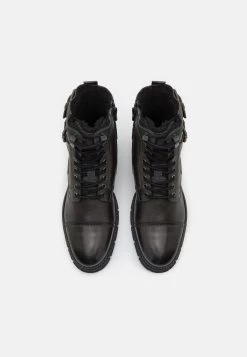 Pier One LeatherStivaletti StringatiBlack Uomo Stivaletti/Stivali PI912K0CI-Q11 -Pier One Moda Outlet 4c692aeab6ab4aa3b366234f57542090