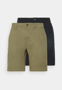 Pier One 2 Pack - Shorts - Black/Olive -Pier One Moda Outlet 537cb0fdce6c4e76be55c05dfa95f014