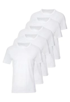 Pier One 5 PackT-Shirt BasicWhite Uomo T-shirt E Polo PI922O0GY-A11