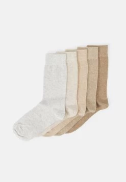 Pier One 5Pack - Calze - Off-White/Beige/Tan