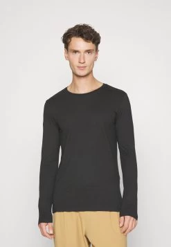 Pier One 2 PackMaglietta A Manica LungaBlack/Mottled Dark Grey Uomo T-shirt E Polo PI922O0GT-Q13 -Pier One Moda Outlet 82b68fa0ee4c46d1a85559b6ee29545d