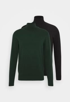 Pier One 2 Pack - Basic Turtleneck - Maglione - Black/Dark Green -Pier One Moda Outlet 903218958e2e432c9ae54008d290ccf6