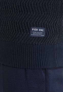 Pier One MaglioneMottled Dark Blue Uomo Maglieria PI922QA3P-K11 -Pier One Moda Outlet 99d5b37fddae40a8bfa8e79453205e89
