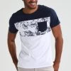 Pier One T-Shirt Con StampaNavy/White Uomo T-shirt E Polo PI922OA3B-K11