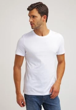Pier One 2 Pack - T-Shirt Basic - White/Black -Pier One Moda Outlet db5a52b513bc4cb5ade3596d469995e6