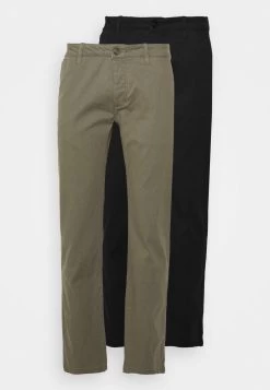 Pier One 2 Pack - Chino - Black/Olive -Pier One Moda Outlet ebd10bb4afeb44f4b1e16c8a062cc5c1