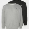Pier One Plus Size 2 PackFelpaBlack/Mottled Grey Uomo Maglieria E Felpe PI922S0GQ-Q11