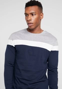 Pier One Maglietta A Manica LungaGrey/Dark Blue Uomo T-shirt E Polo PI922O0GL-C11 -Pier One Moda Outlet fe00904878e347c082c5811f3750ffa3